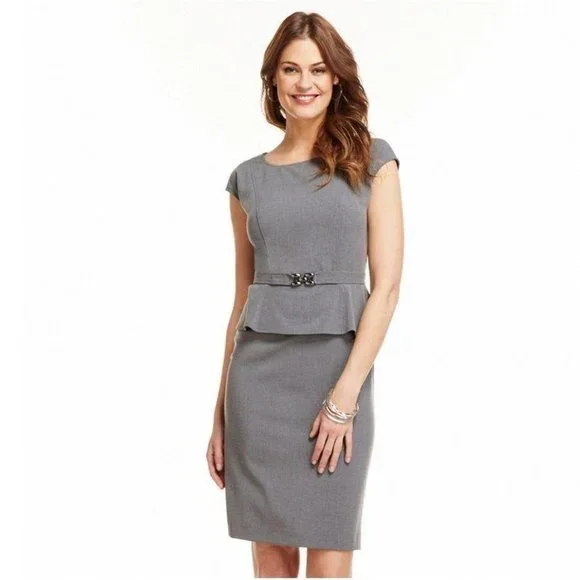 ralph lauren peplum dress Chaps Ralph Lauren Peplum Dress, Size 6, EUC